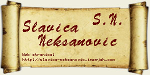 Slavica Nekšanović vizit kartica